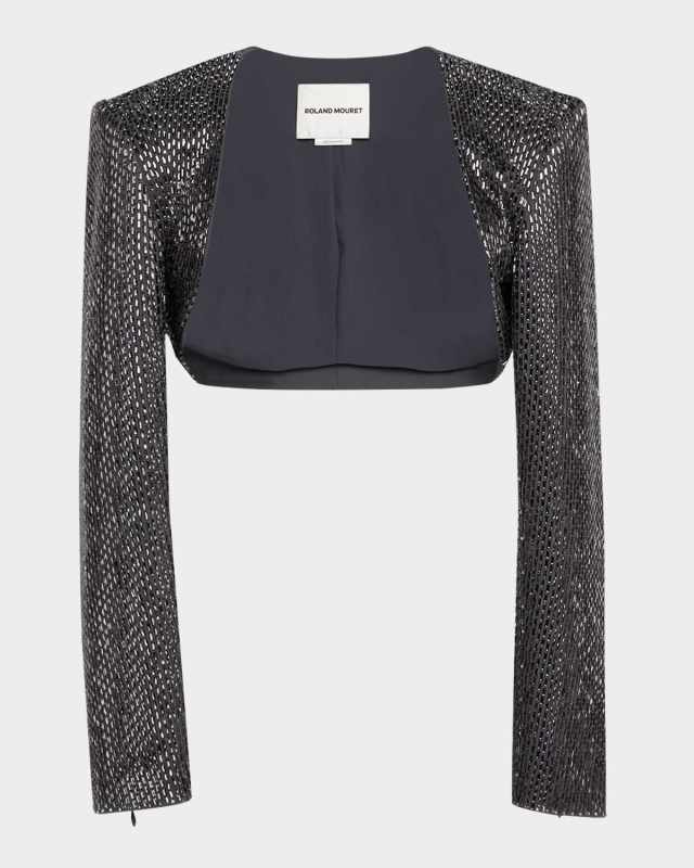 Diamante Crepe Bolero Jacket